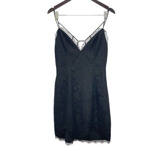 NBD x Revolve Look Back At It Lace Cocktail Black Mini Dress Size Medium